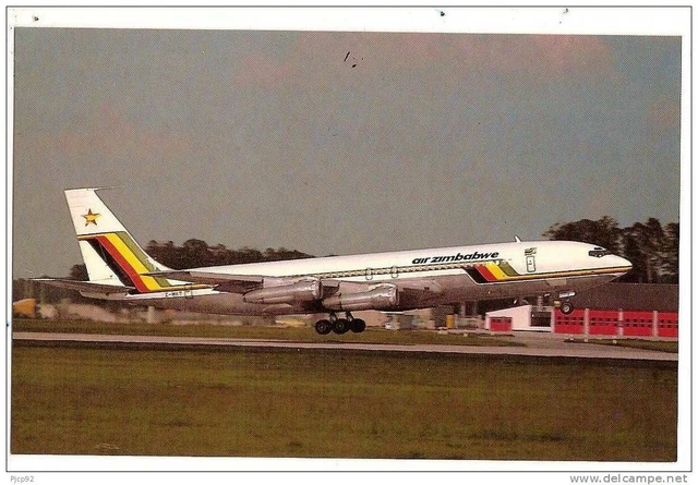 Carte postale - Afrique Zimbabwe - Avion Boeing 707-330B - Air Zimbabwe