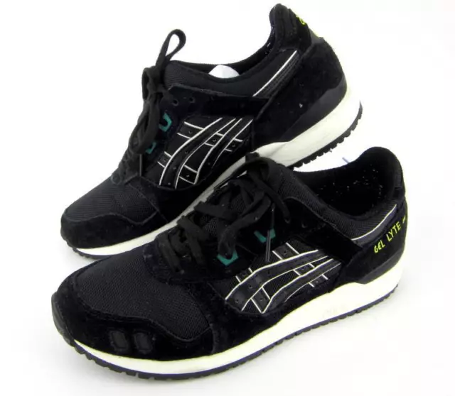 ASICS GEL-Lyte III Womens Size 9 Black Neon Running Sneakers Shoes Split Tongue