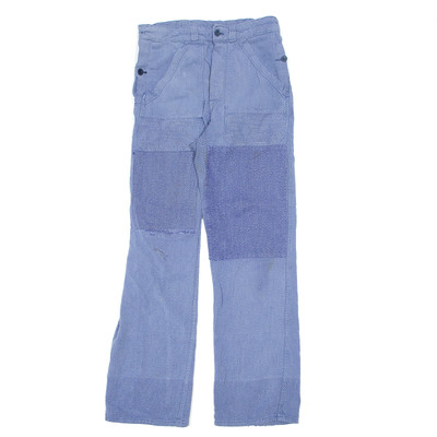 Country Casuals Da Donna Pantaloni Di Cotone Blu TG 12 L26 in Regular zip 