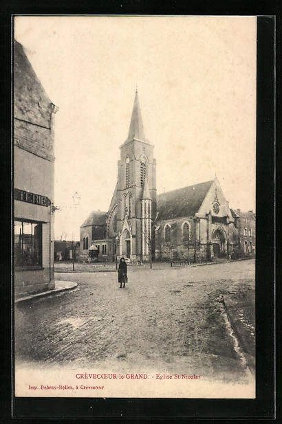 CPA Crèvecoeur-le-Grand, Eglise Saint-Nicolas