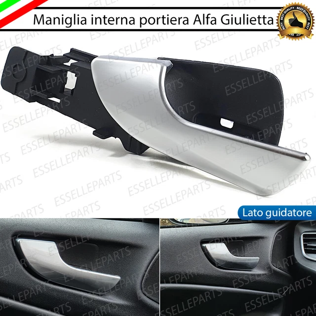 CG94 Maniglia Apriporta Interna Posteriore Destra (Lato Passeggero) Per Alfa Romeo Giulietta 2010-2019, Colore Satinato, Ricambio OEM Italiano