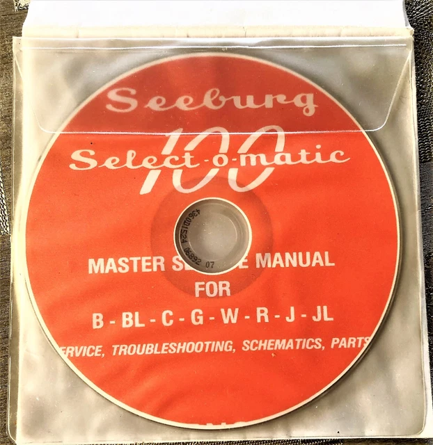 Seeburg - Cd Master Per Installazione Ed Uso Jukebox Tipo -B-Bl-C-G-J-Jl-R-W