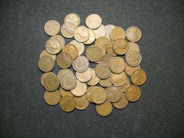 One Shotgun Roll (50) Indian Head Cent & Teen Wheat Penny 1858-1919 Old Coin Lot 5