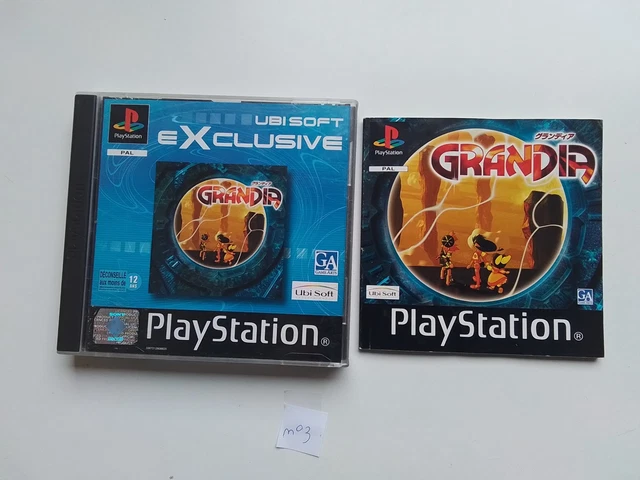 Jeu PS1 Grandia Ubisoft Exclusive Edition - Version PAL-FR Complète, Très Bon état