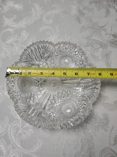 American Brilliant Period Cut Glass 8" Bowl