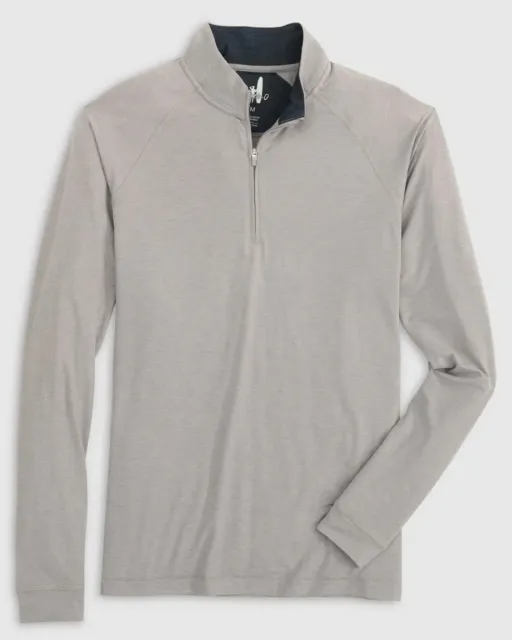 Johnnie-O Freeborne mens Medium Seal grey 1/4 Zip golf Fashion Pullover NEW NWT