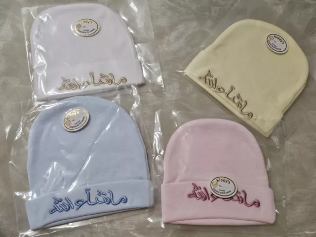 Mashallah Säuglinge Baby Kinder islamische Neugeborene Beanie Hüte Jungen Mädchen