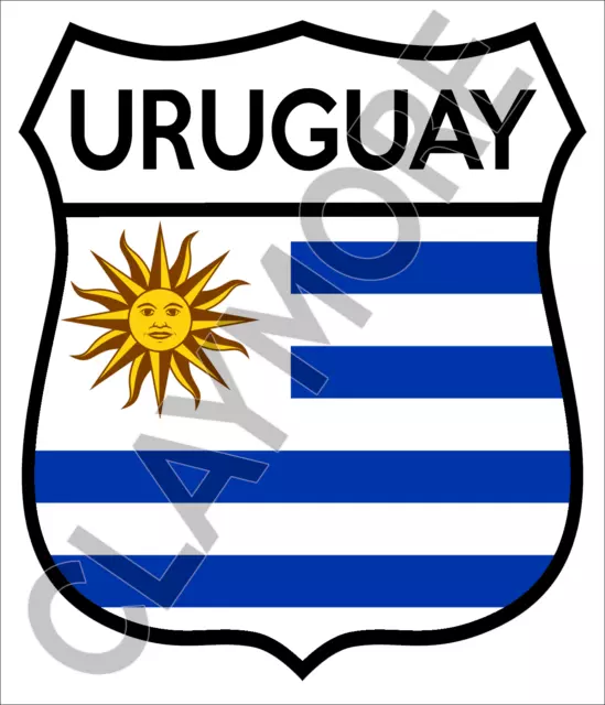 Uruguay car Motorcycle sticker south america travel holiday