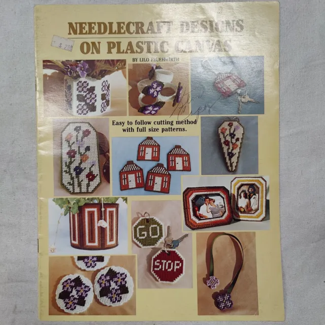 Vtg 1982 Needlecraft Designs On Plastic Canvas Seasonal Holiday Needlepoint Book
