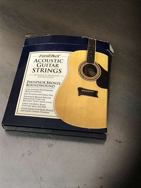 First Act Acoustic Guitar Strings  Light Gauge-5 Strings-NEW-Missing “D” -.032