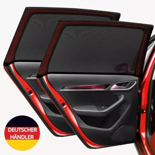 2x Sonnenschutz Universal Auto Pkw Seitenfenster Sonnenblende Schwarz UV Schutz