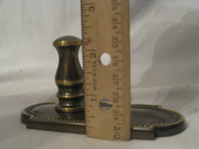 vintage Western Germany solid metal architectural hardware coat hook wall decor 4