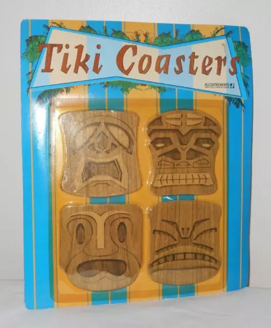 Tiki Coasters Accesorios 1999 - Tropical Hawaii Polinesia Kitsch Bar - Nuevo de lote antiguo