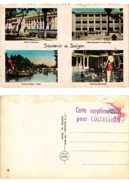 CPA AK Souvenir de Saigon VIETNAM INDOCHINA (615256)