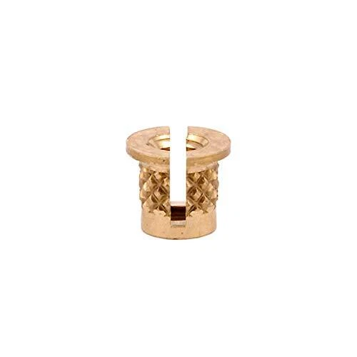Threaded Insert for Plastic Reverse Slot Brass Thread Inserts 2-56 Pack of 50