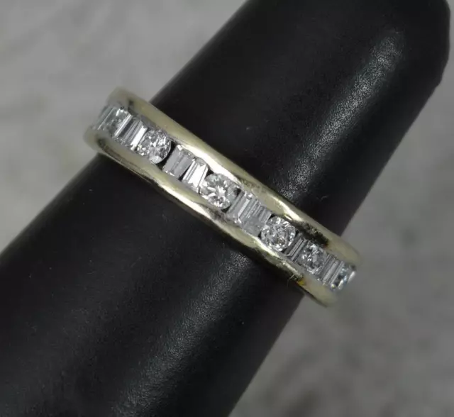 Natural Diamond and 18ct Gold Full Eternity Stack Band Ring