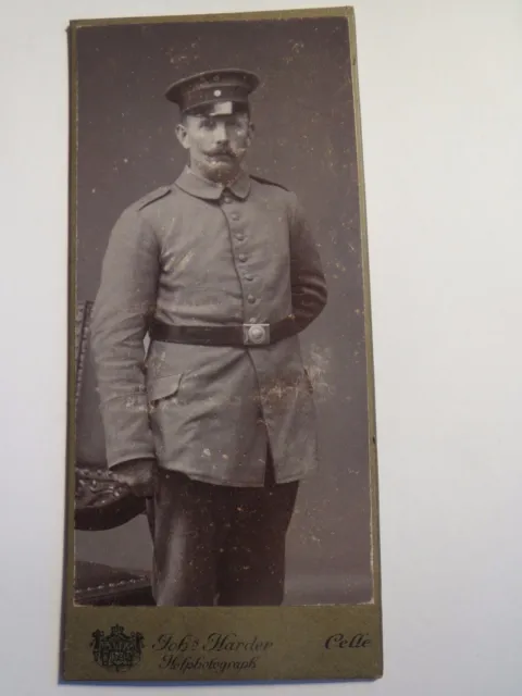 Celle - Soldat mit Bart in Uniform - Regiment IR 77 / CDV