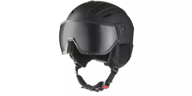 CRIVIT Ski-und-Snowboardhelm Helm mit Visier Wintersport schwarz Gr.M/L