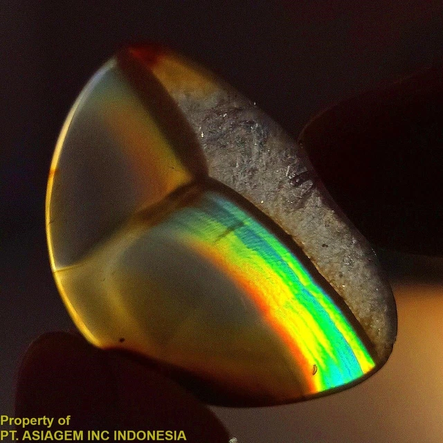 16ct 'A' Grade Rainbow IRIS AGATE ~Multi-Color Fire~ 1-of-a-kind ~100% Natural