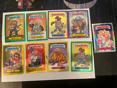 Topps garbage pail kids series 4 chrome Refractor Green Purple Wave LOT 9 cards