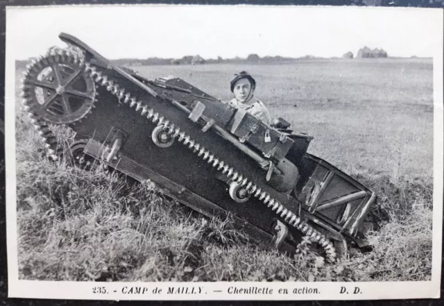 WWII France tank panzer char Renault UE Chenillette photo postcard