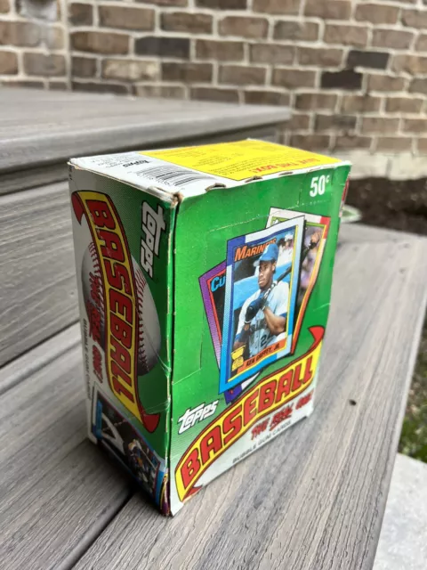 1990 TOPPS BASEBALL WAX BOX-36 pkgTHE REAL ONE- KEN GRIFFEY, JR bloody scar ?