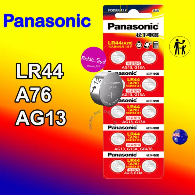 Genuine Panasoniclr44 battery A76/AG13 Button Cell Batteries 200~50~30~20~10 x1