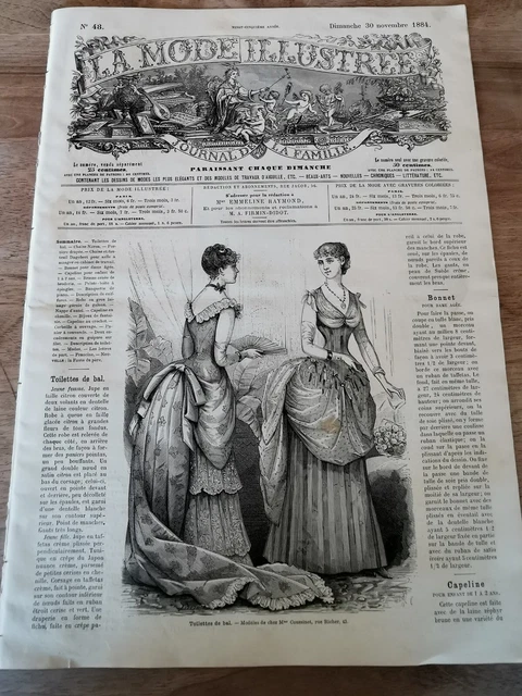 Ancienne Revue LA MODE ILLUSTRÉE N°48 - 30 Novembre 1873 - Collector +150 Ans