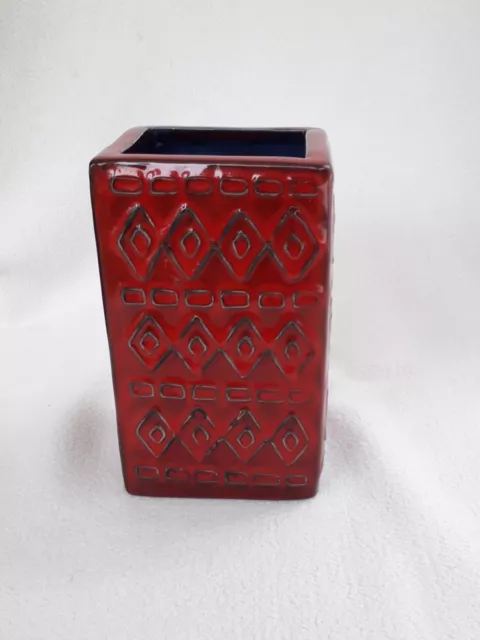 vase keramik vintage rot