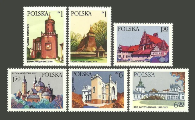 Poland Stamps 1977 Historic Monuments - MNH