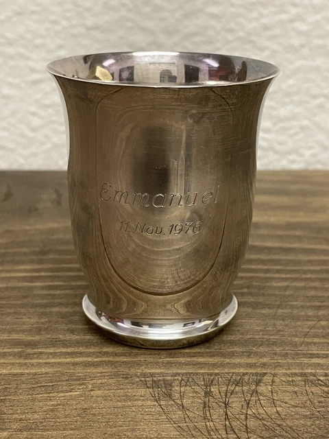 800 Sterling Silver Baby Cup - for Baptism or Birth 59g silver