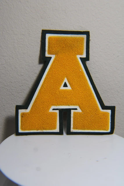 Letter A Letter Jacket “A” Patch Yellow Green DIY neff