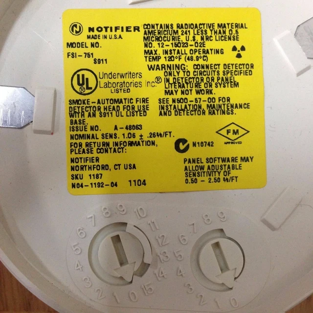 Notifier CPX-751 Ionization Smoke Detector Head