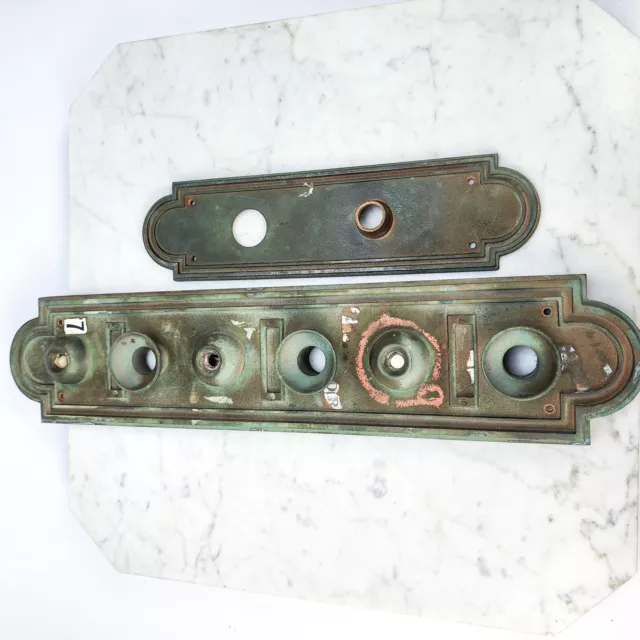 Antique Solid Brass Yale Doorbell Hardware Very Rare Vintage Escutcheons🎉🎉