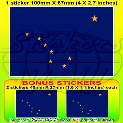 Sticker 40mm x6 Anchorage bandiera ALASKA BANDIERA USA AMERICA CELLULARE Mini-Adesivi 