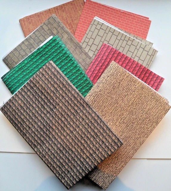 DOLLS HOUSE EXTERIOR Brick, Stone & Roof Wallpapers. 20" x 30" (510m x