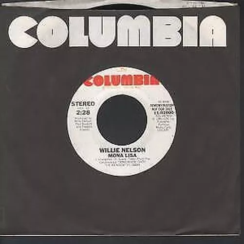 Willie Nelson Mona Lisa 7" vinyl USA Columbia 1981 Promo copy in company sleeve