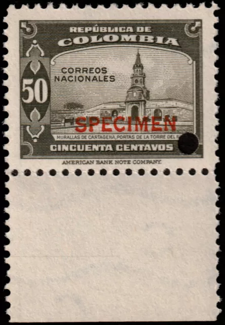 ✔️ COLOMBIA 1945 - CARTAGENA CLOCK TOWER KEY VALUE - Mi. 465 SC. 523 MNH **[6.4]