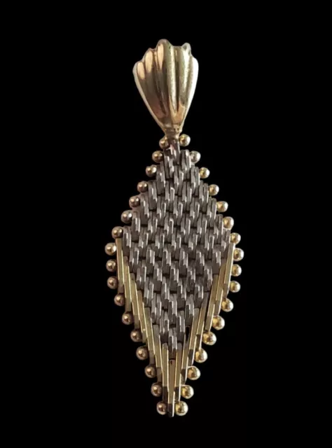 Vintage IG 14K Two Tone Gold  Pendant 3 Grams Not Scrap