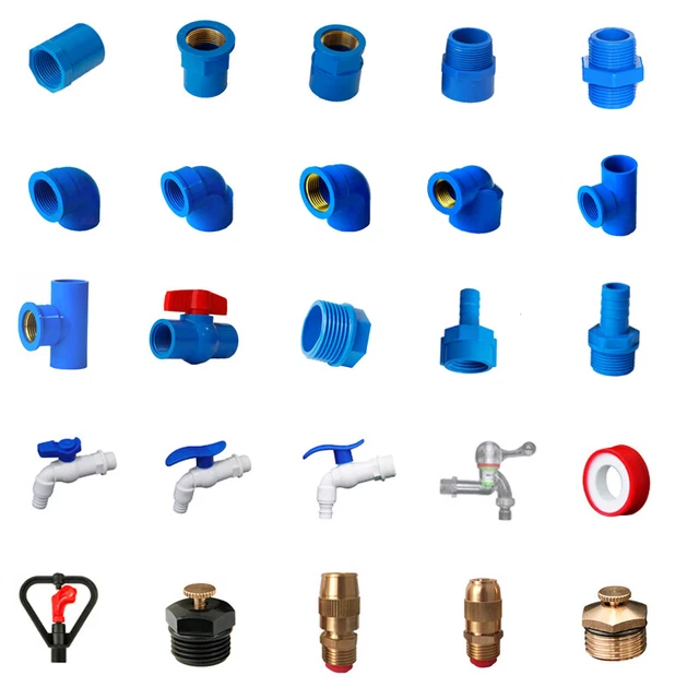 BLUE PVC IMPERIAL BSP Threaded Pressure Pipe Fittings Ponds Pools