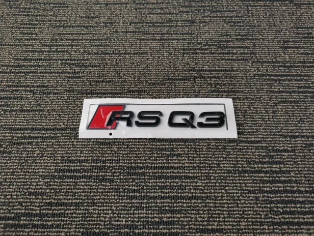 thumbnail image 2 of Gloss Black RSQ3 Badge Emblem For Audi Q3 Rear Boot/Trunk - Adhesive Backing 2 of 5