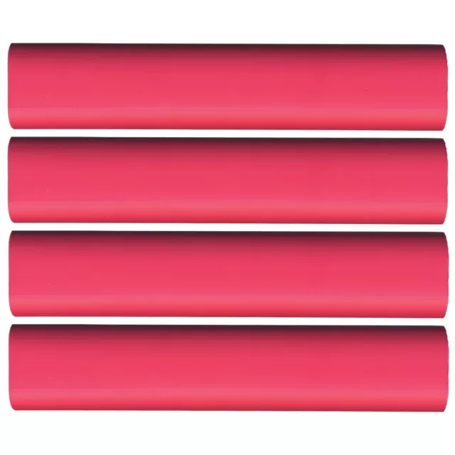 (4) 12" Red 3/4" Heat Shrink Tubing 3:1 Dual Wall Adhesive Lined Wrap - USA