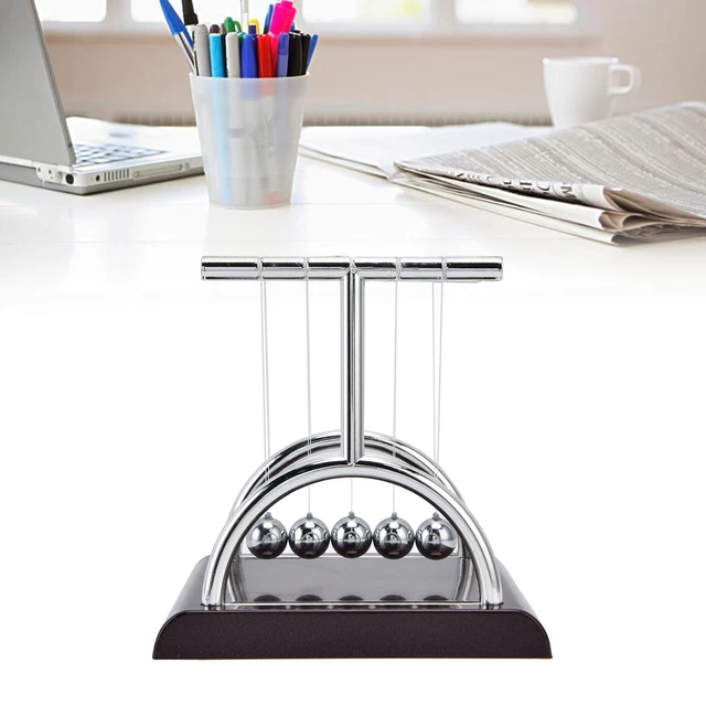 Boule électronique Mouvement Perpétuel - Pendule De Newton - Jouet Bureau Gris