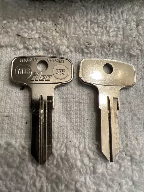 Lot Of 2 New Ilco Yamaha X75 or YH33 Key Blank- Fits Outboards, ATV, Polaris