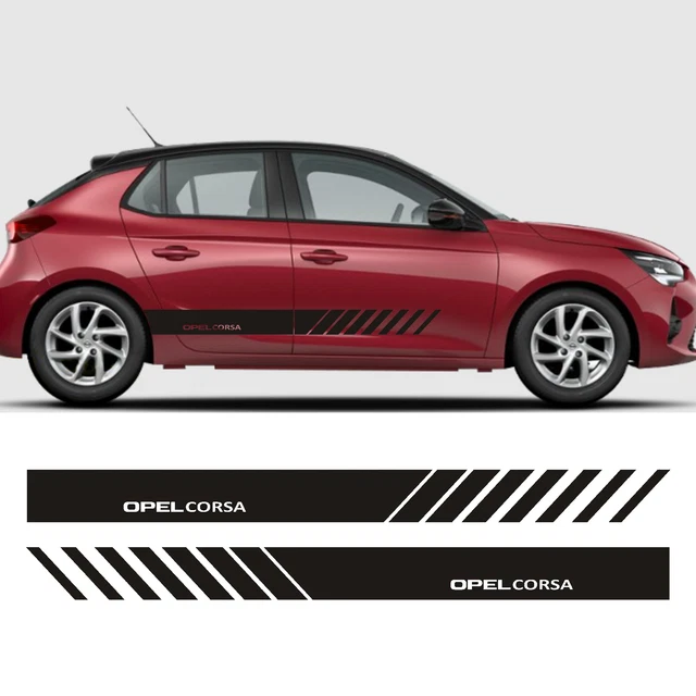 AutoDress - Set Di Strisce Laterali Adesive Per Opel Astra - Motivo Clean, 182x9,5 Cm - Scegli Il Colore