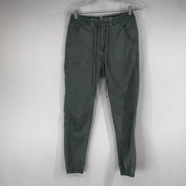 American Eagle - Women's 6 Short - Gray Button Drawstring Waist Jogger Pants