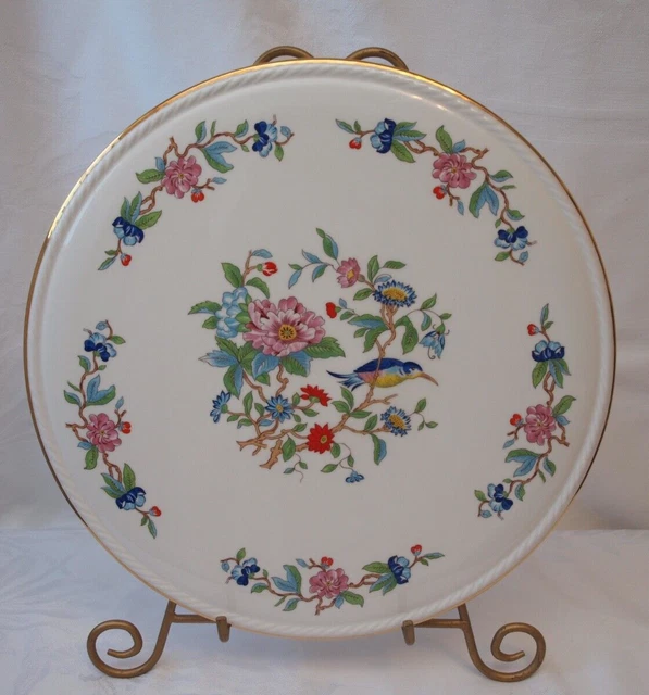 Aynsley PEMBROKE 13" Cake Plate Bone China 18th Century Reproduction