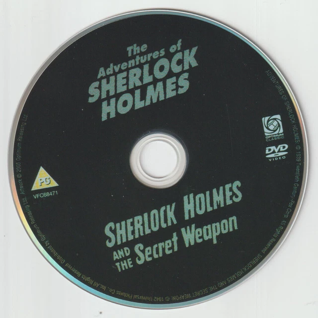 Dvd - The Adventures Of Sherlock Holmes & The Secret Weapon - Disc Only!