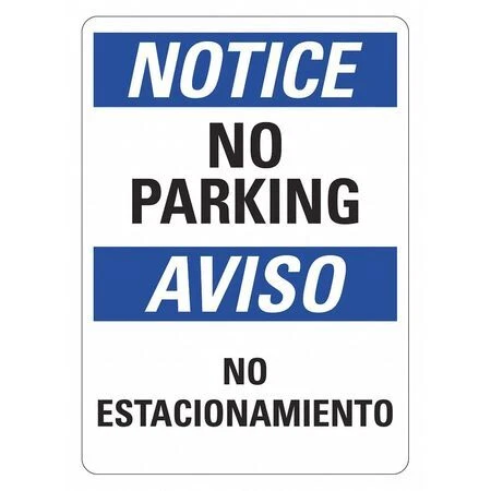Lyle Lcu5-0315-Np_10X14 No Parking Sign, 10" W, 14" H, English, Spanish,