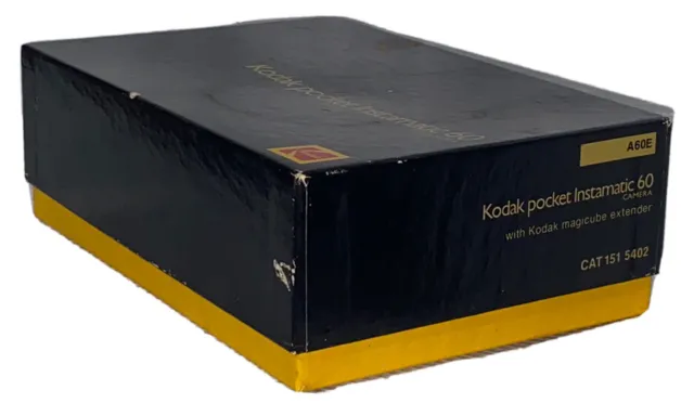 KODAK POCKET INSTAMATIC 60 CAMERA with strap, original box,  Manual, flash bulbs 3